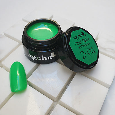 ageha Gel Opti Color #2-04 Neon Green [Jar] – Nail Labo USA