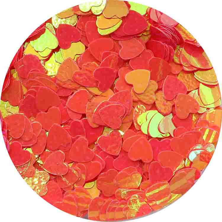 MATIERE Heart Hologram 2.5mm Bright Orange