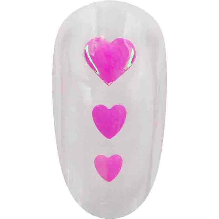 MATIERE Heart Hologram 2.5mm Bright Pink