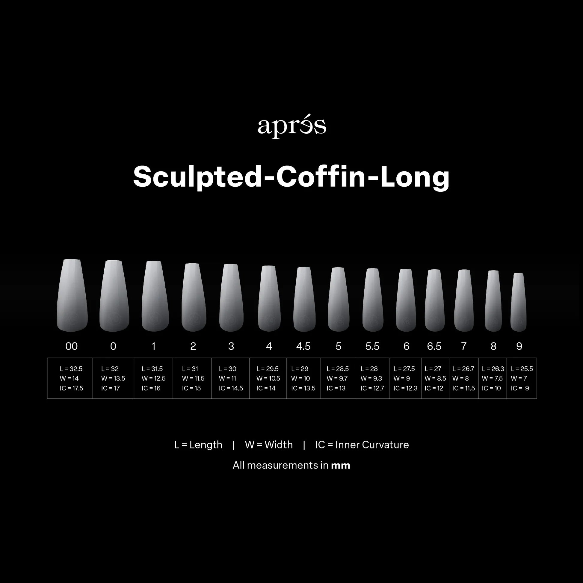 Aprés Gel-X Tips - Ombre Sculpted Coffin Long [210pcs]