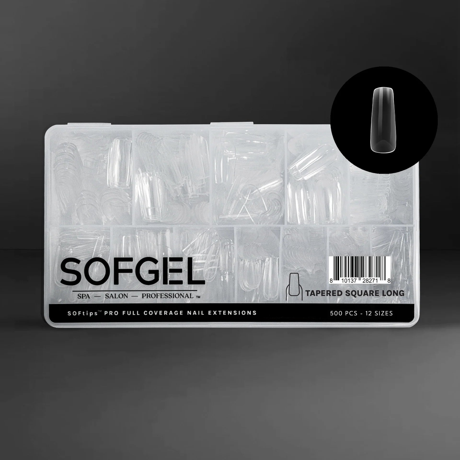 Sofgel XII Tapered Square Long Tip Box