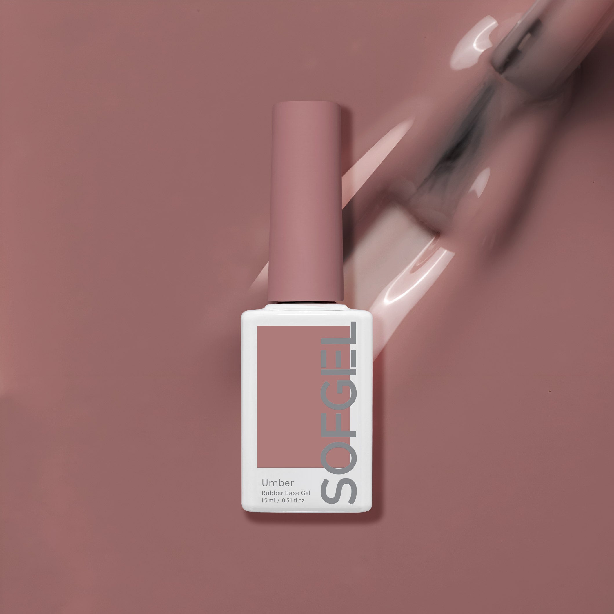 Sofgel Rubber Base Gel Umber- 15ml