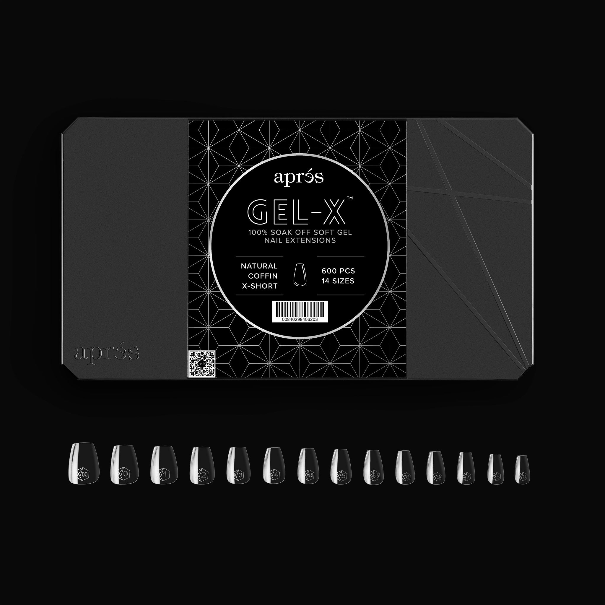 Aprés Gel-X Tips - Natural Coffin Extra Short [600pcs] [NEW