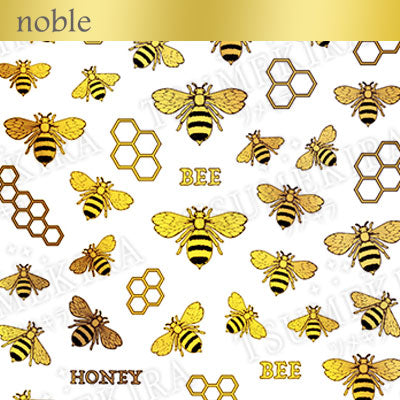 Nail Decals Nail Tattoos Set of 20 Honey Bees With Honeycomb 