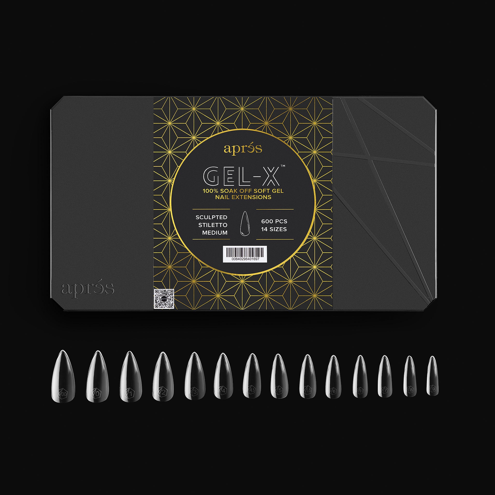 Aprés Gel-X Tips - Sculpted Stiletto Medium [600pcs] [NEW] – Nail