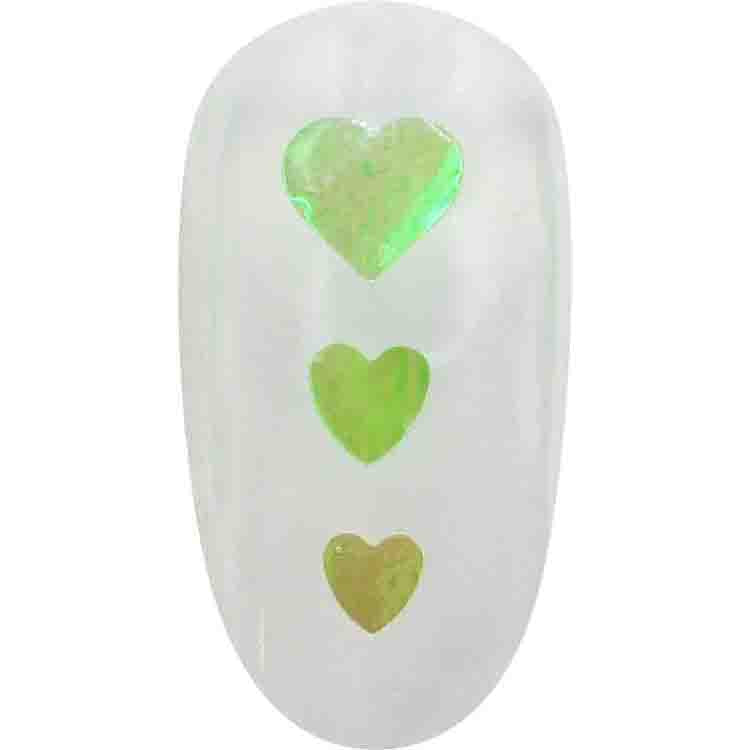 MATIERE Heart Hologram 2.5mm Bright Green