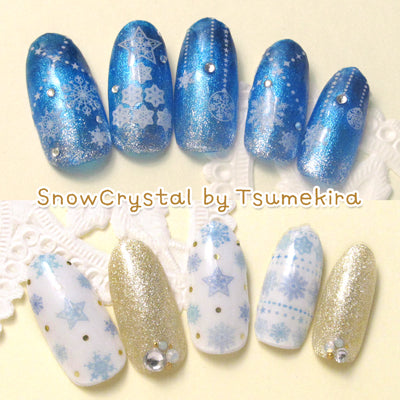 Tsumekira Snow Crystal 3 White NN-YUK-301 [Seasonal]