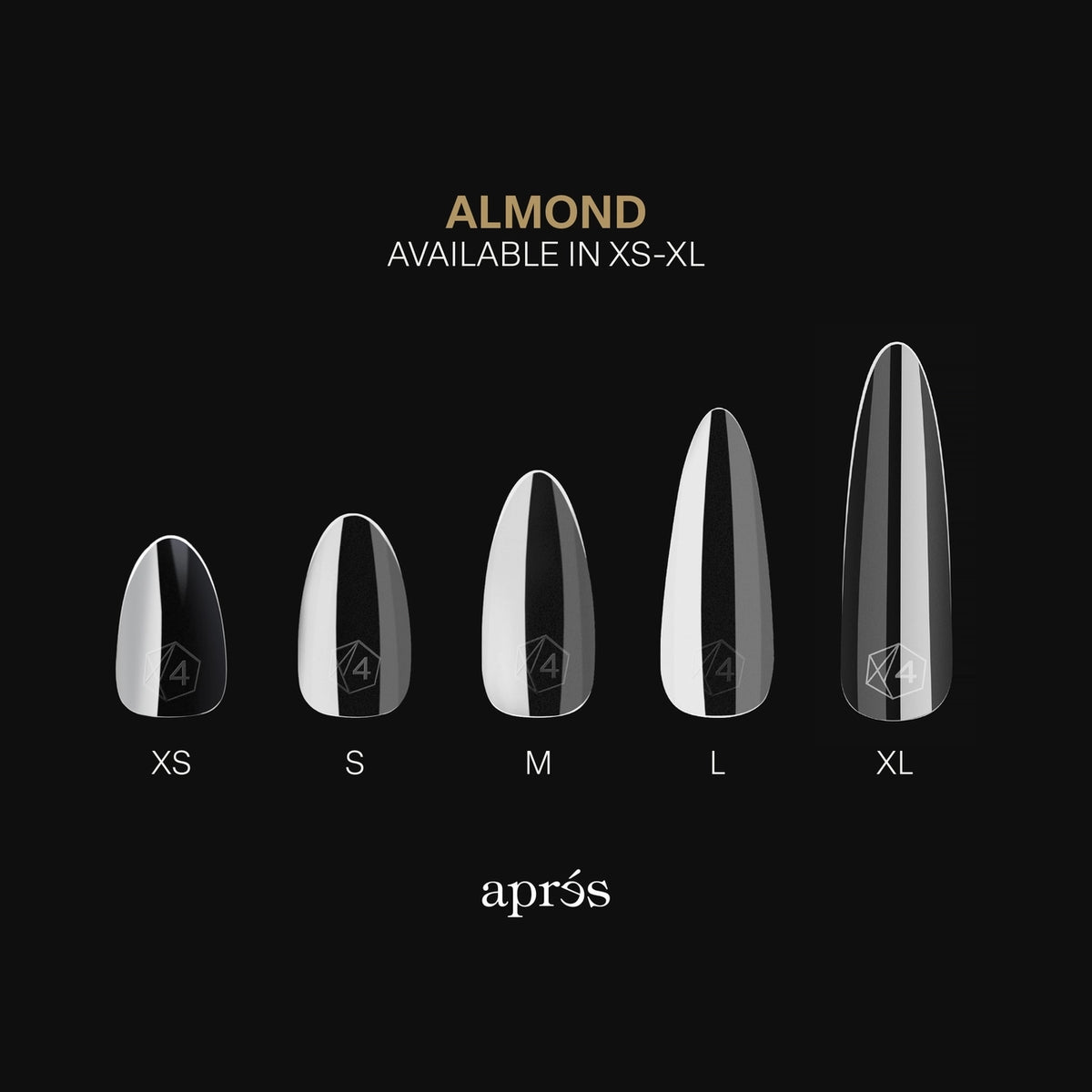 GEL-X® SCULPTED ALMOND BOX OF TIPS - PRO (600PCS)