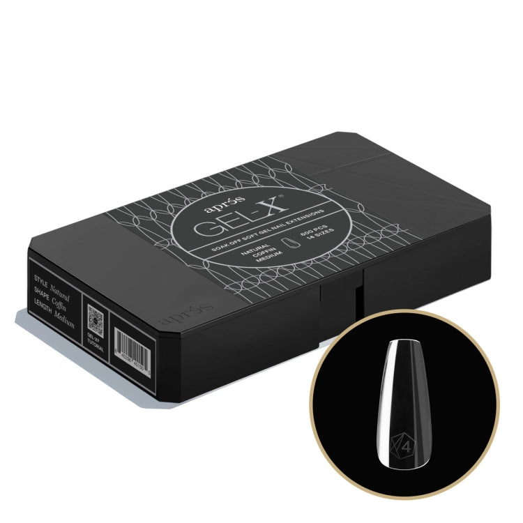 GEL-X® NATURAL COFFIN BOX OF TIPS - PRO (600PCS)