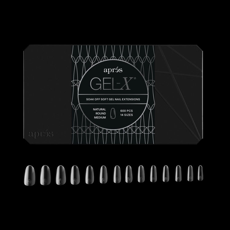 GEL-X® NATURAL ROUND BOX OF TIPS - PRO (600PCS)