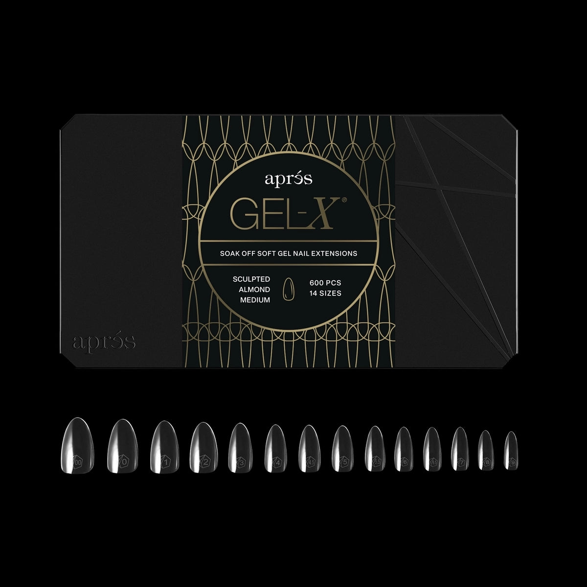 GEL-X® SCULPTED ALMOND BOX OF TIPS - PRO (600PCS)