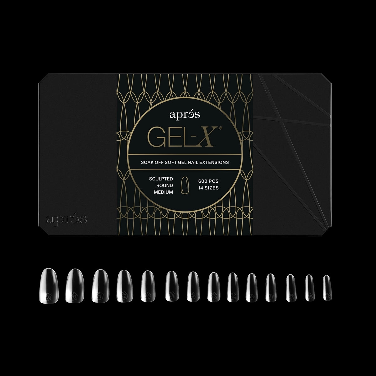 GEL-X® SCULPTED ROUND BOX OF TIPS - PRO (600PCS)