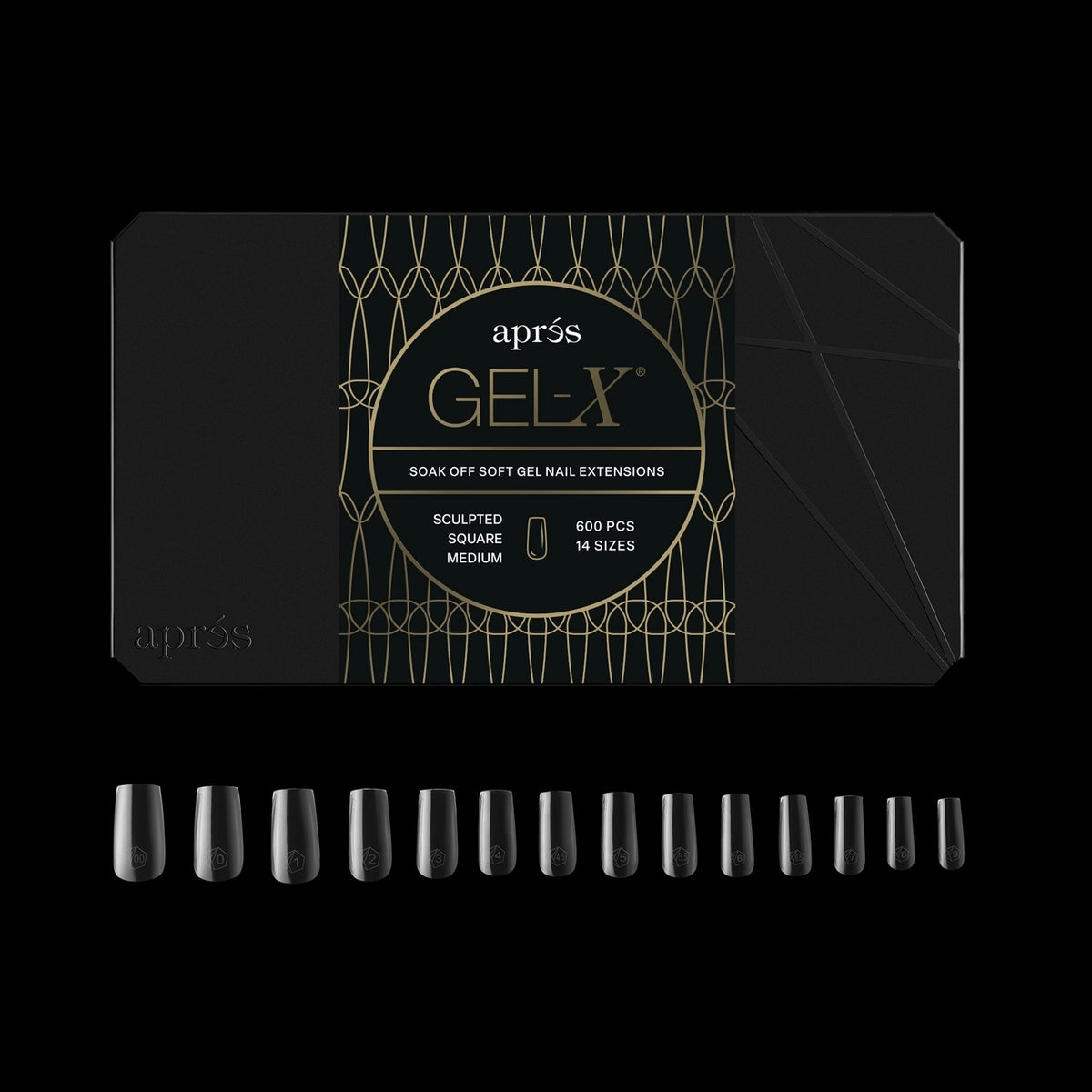 GEL-X® SCULPTED SQUARE BOX OF TIPS - PRO (600PCS)