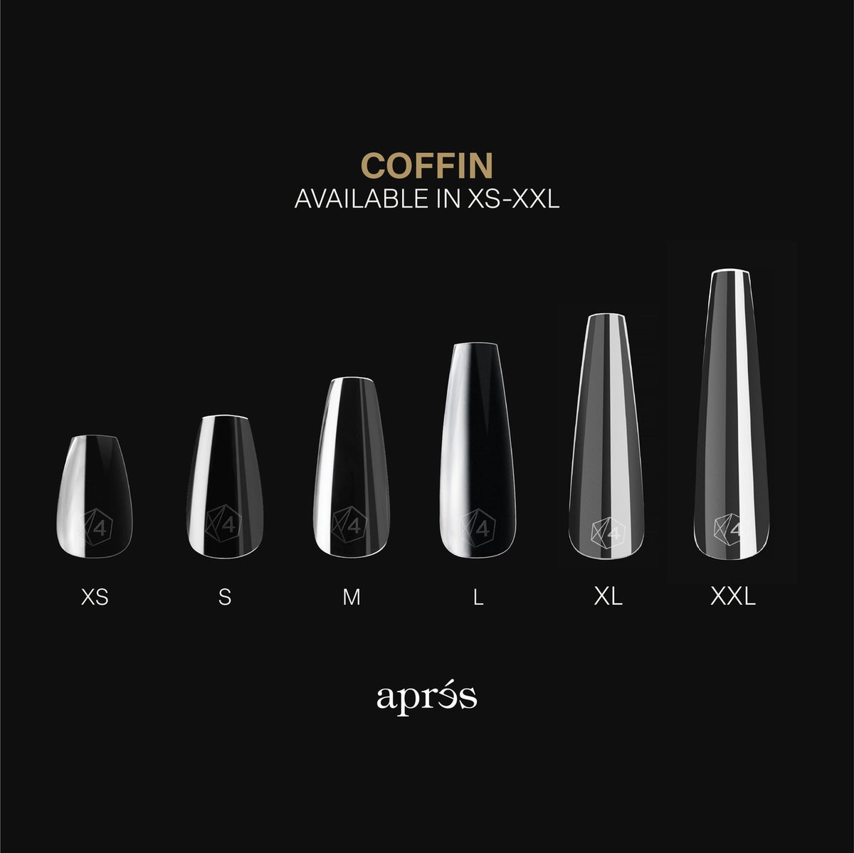GEL-X® SCULPTED COFFIN BOX OF TIPS - PRO (600PCS)