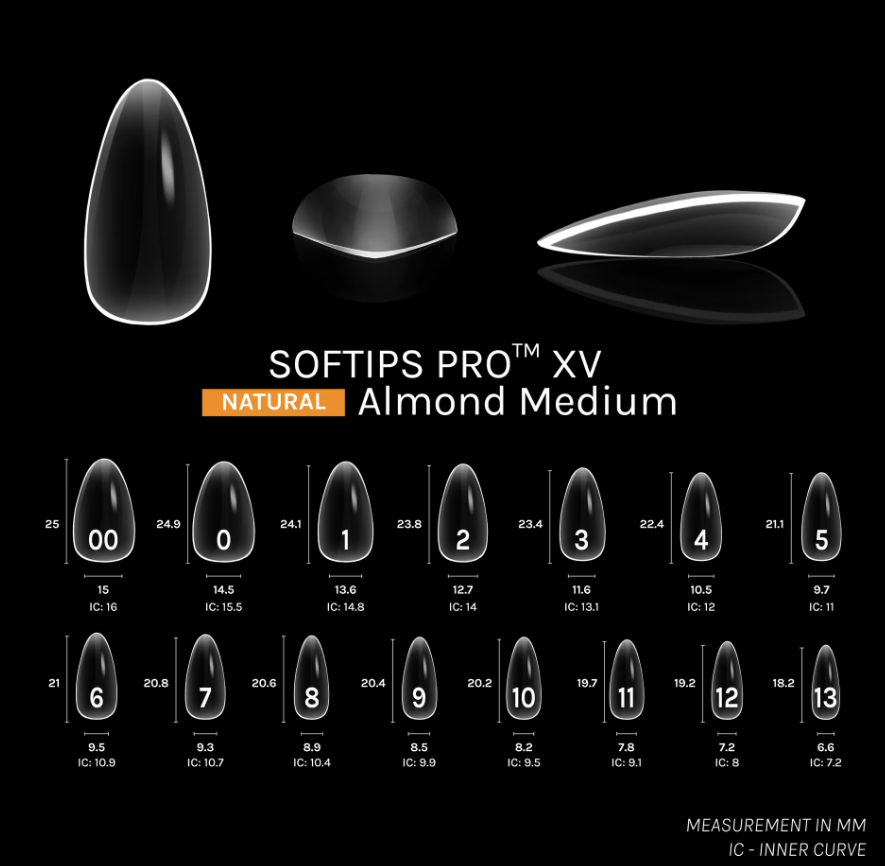 Softips Pro XV Natural Almond Medium [NEW]