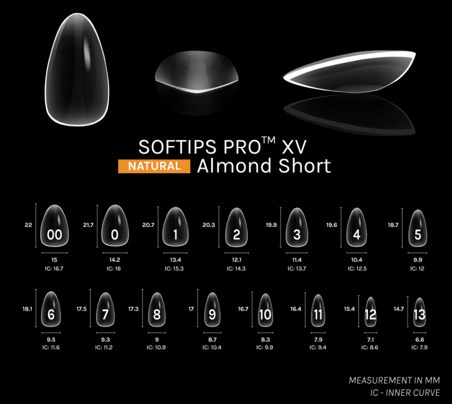 Softips Pro XV Natural Almond Short [NEW]