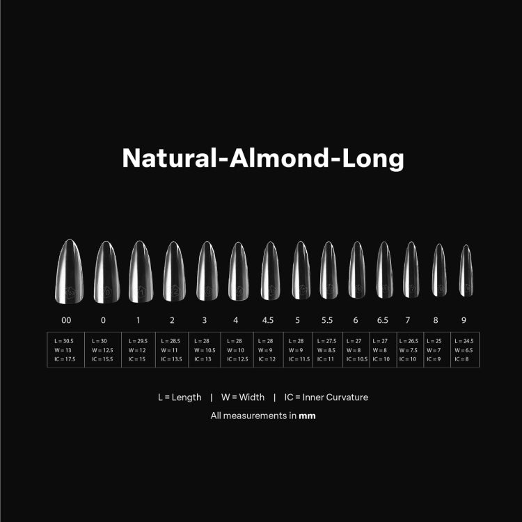 GEL-X® NATURAL ALMOND BOX OF TIPS - PRO (600PCS)