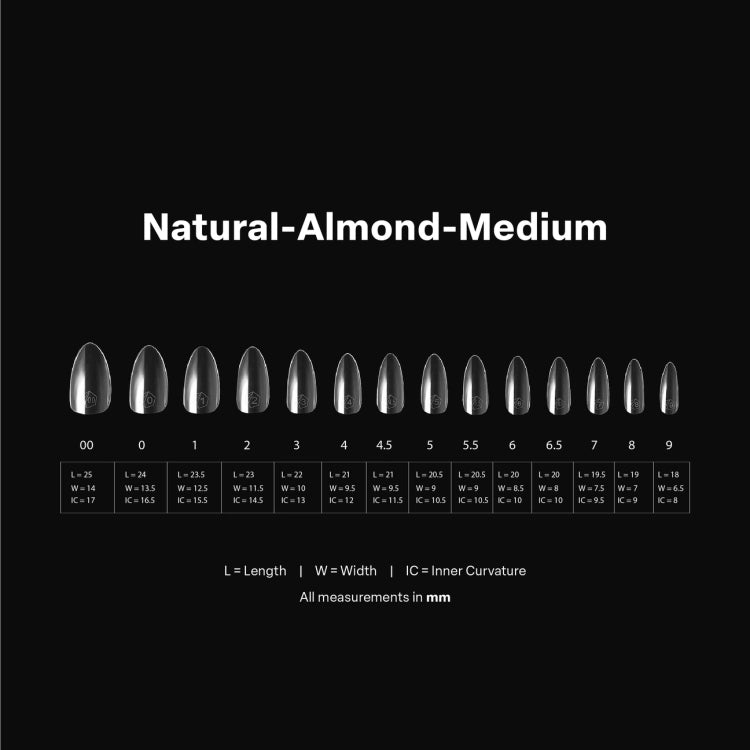 GEL-X® NATURAL ALMOND BOX OF TIPS - PRO (600PCS)