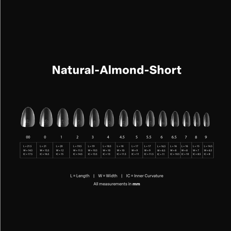 GEL-X® NATURAL ALMOND BOX OF TIPS - PRO (600PCS)