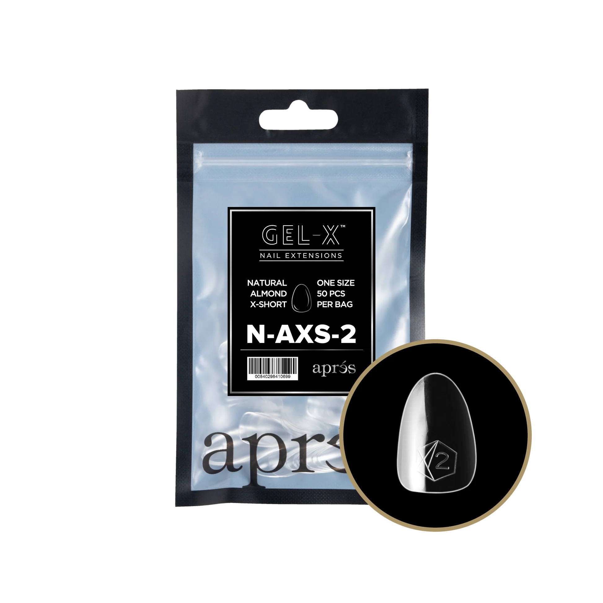 Aprés Gel-X Refill - Natural Almond Extra Short