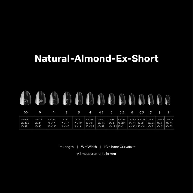 GEL-X® NATURAL ALMOND BOX OF TIPS - PRO (600PCS)