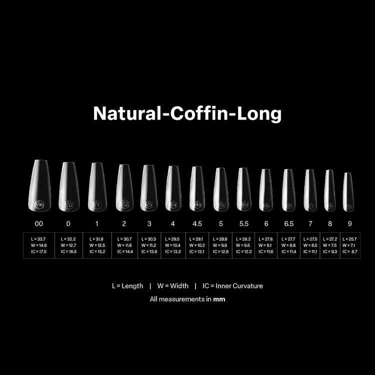 GEL-X® NATURAL COFFIN BOX OF TIPS - PRO (600PCS)