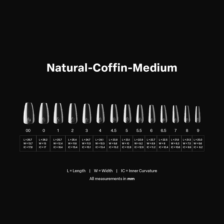 GEL-X® NATURAL COFFIN BOX OF TIPS - PRO (600PCS)
