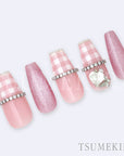 Tsumekira Gingham Check White NN-GGC-001 [NEW]