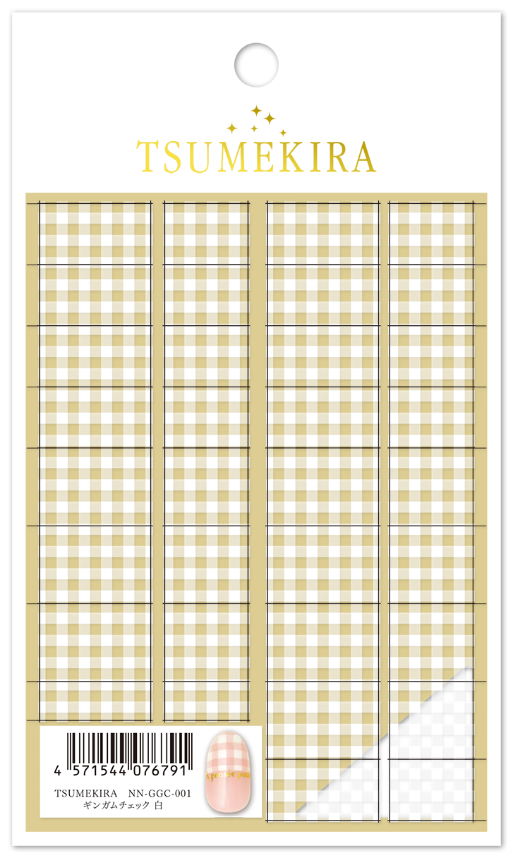 Tsumekira Gingham Check White NN-GGC-001 [NEW]