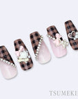Tsumekira Gingham Check Black NN-GGC-002 [NEW]