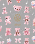 Tsumekira Lily Gel Pink Bears- NN-LIG-001 [NEW]