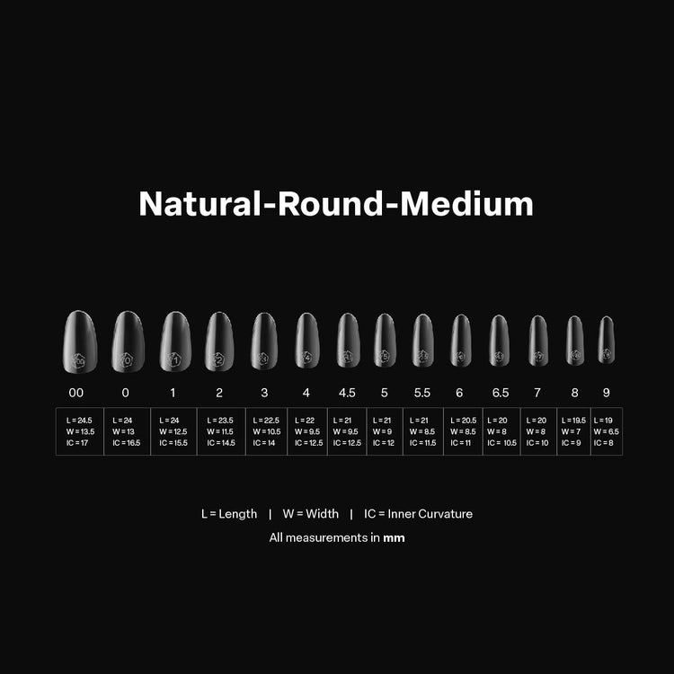 GEL-X® NATURAL ROUND BOX OF TIPS - PRO (600PCS)