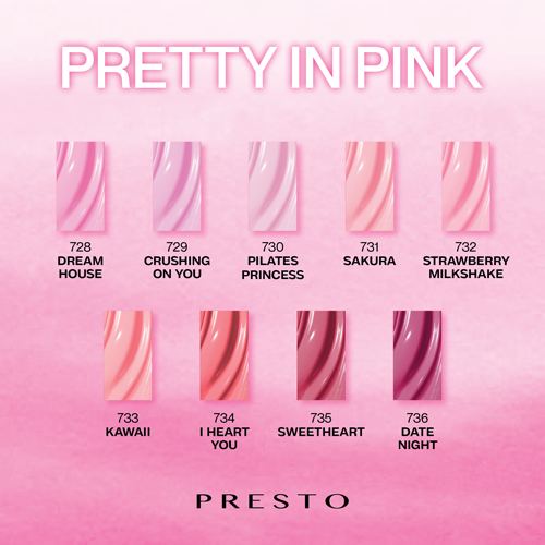 PRESTO Color Series: PRETTY IN PINK Set [9 Bottles]