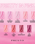 PRESTO Color Series: PRETTY IN PINK Set [9 Bottles]