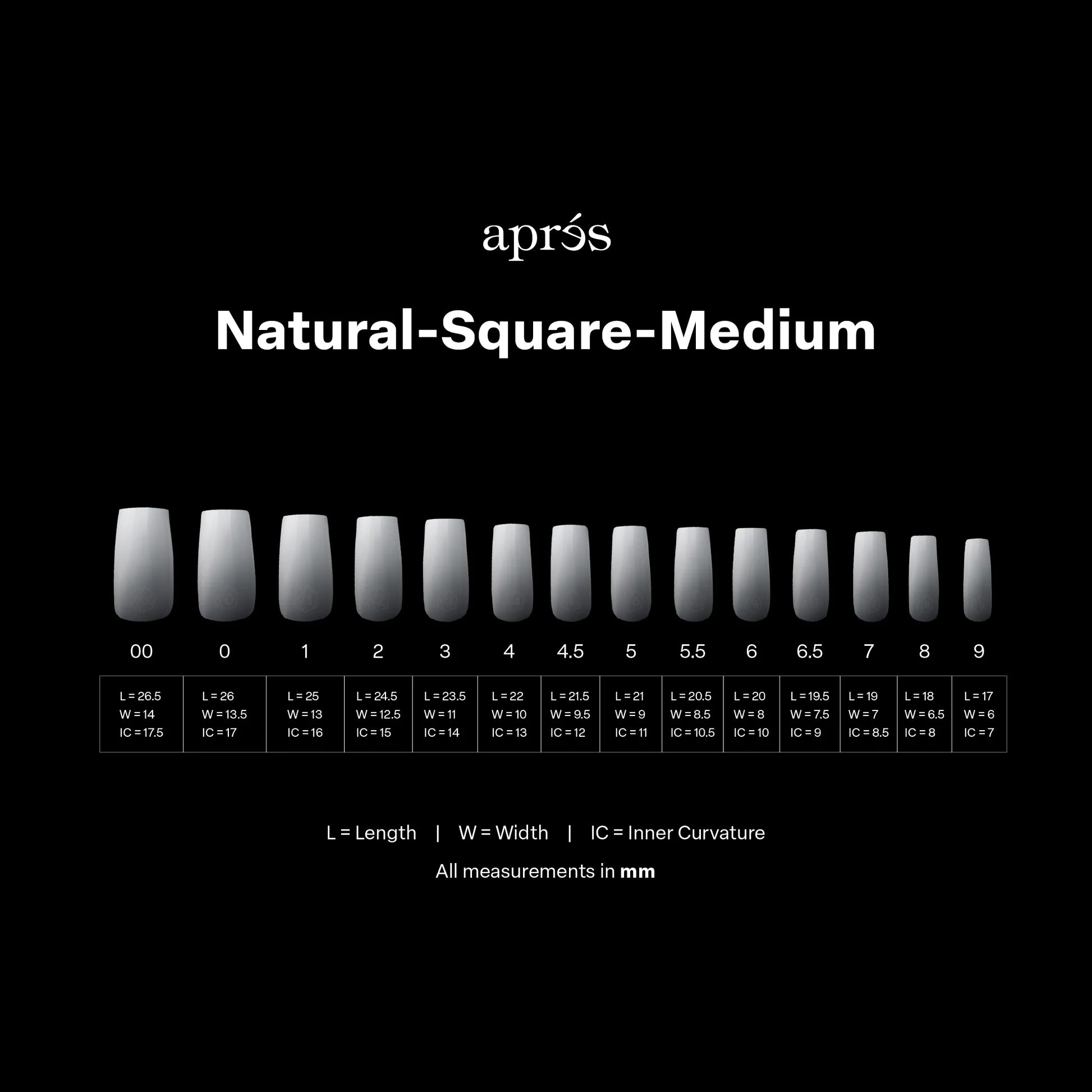 Aprés Gel-X Tips - Ombre Natural Square Medium [210pcs]