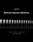 Aprés Gel-X Tips - Ombre Natural Square Medium [210pcs]
