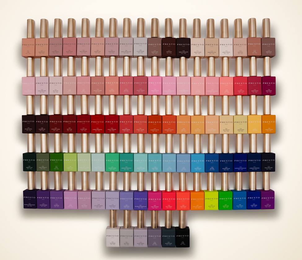 PRESTO Color Series Collection [96 Bottles +SWATCH CARD] – Nail