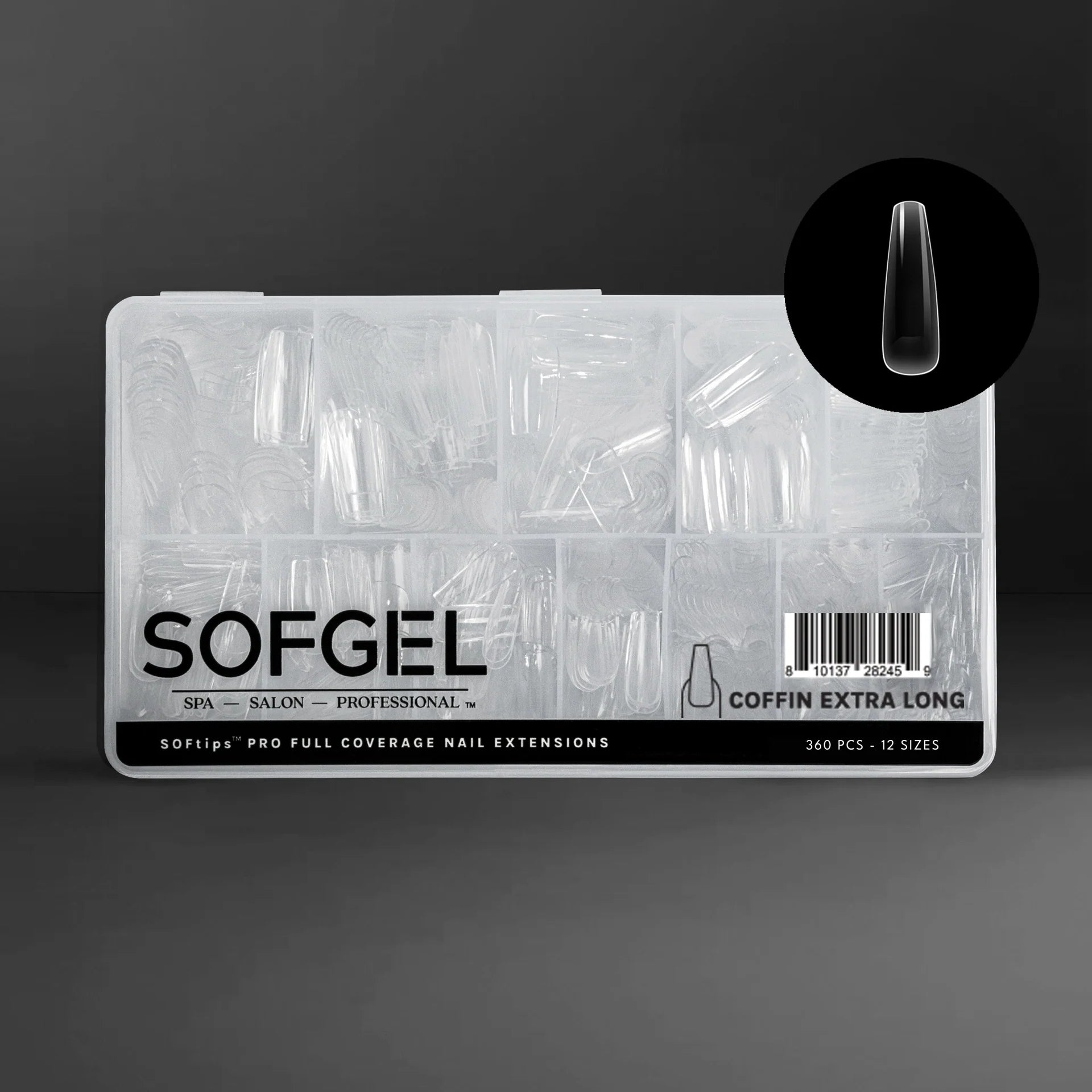 Sofgel Coffin Extra Long Tip Box [360 pcs]