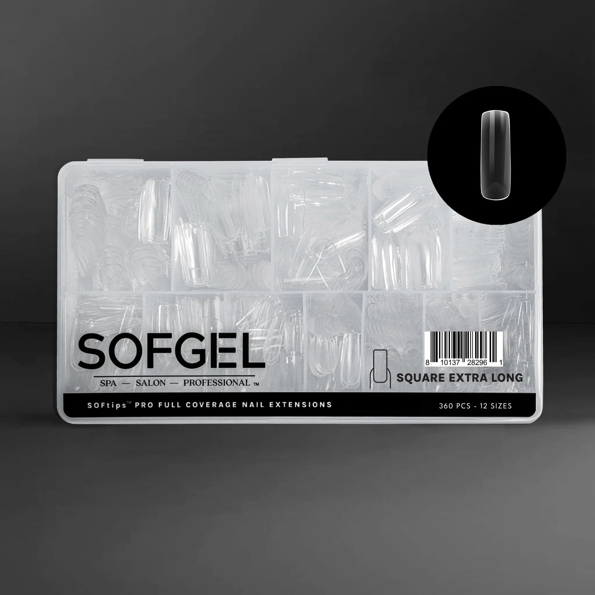 Sofgel Square Extra Long Tip Box [360 pcs]