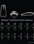SOFtips™ Full Cover Nail Tips - Standard Coffin Medium