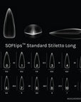 SOFtips™ Full Cover Nail Tips - Standard Stiletto Long