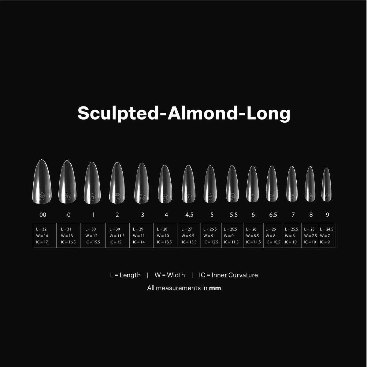 GEL-X® SCULPTED ALMOND BOX OF TIPS - PRO (600PCS)