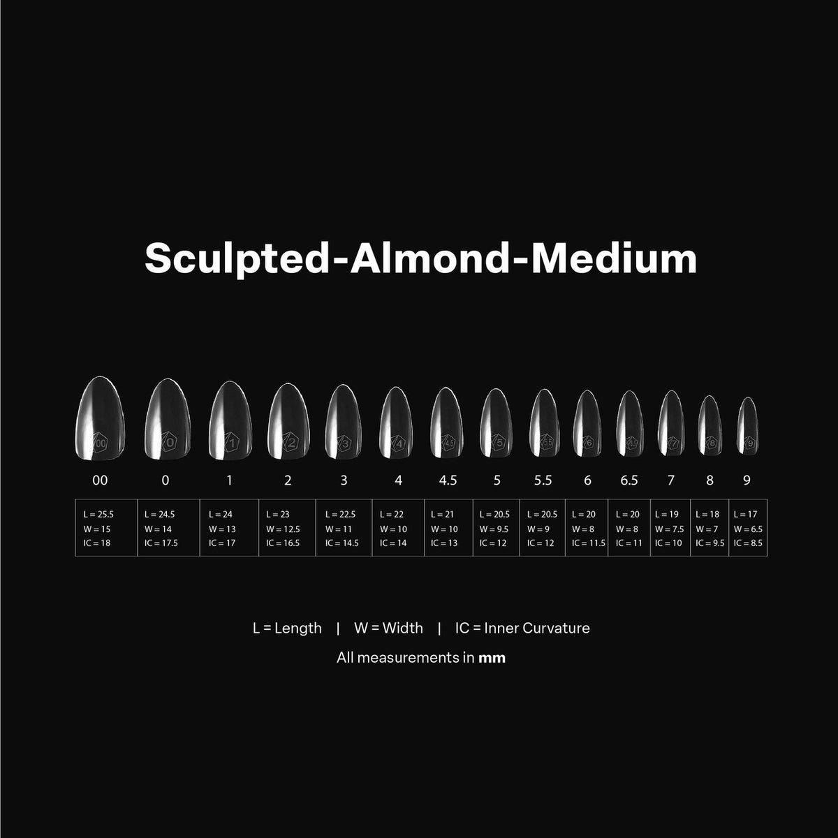 GEL-X® SCULPTED ALMOND BOX OF TIPS - PRO (600PCS)