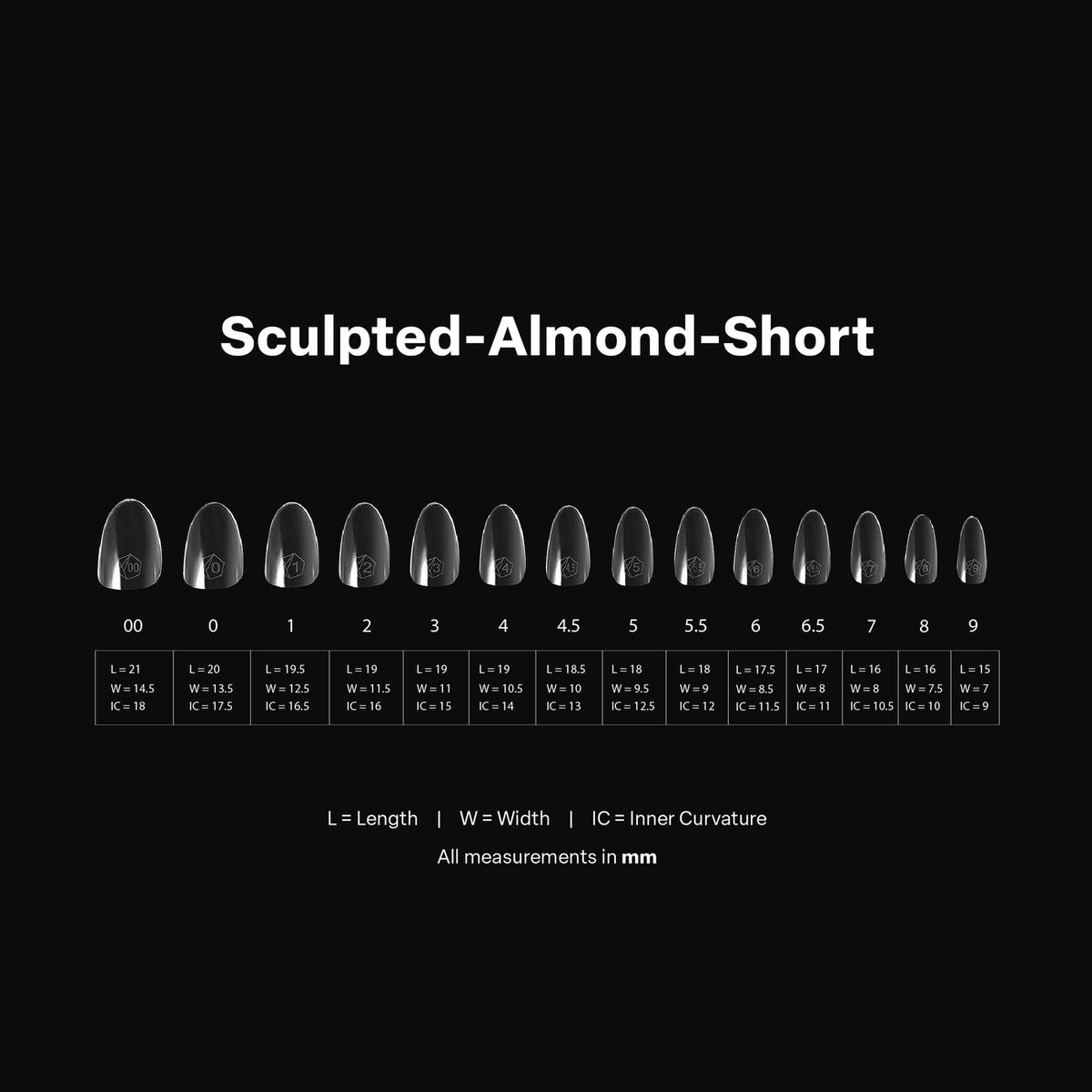 GEL-X® SCULPTED ALMOND BOX OF TIPS - PRO (600PCS)