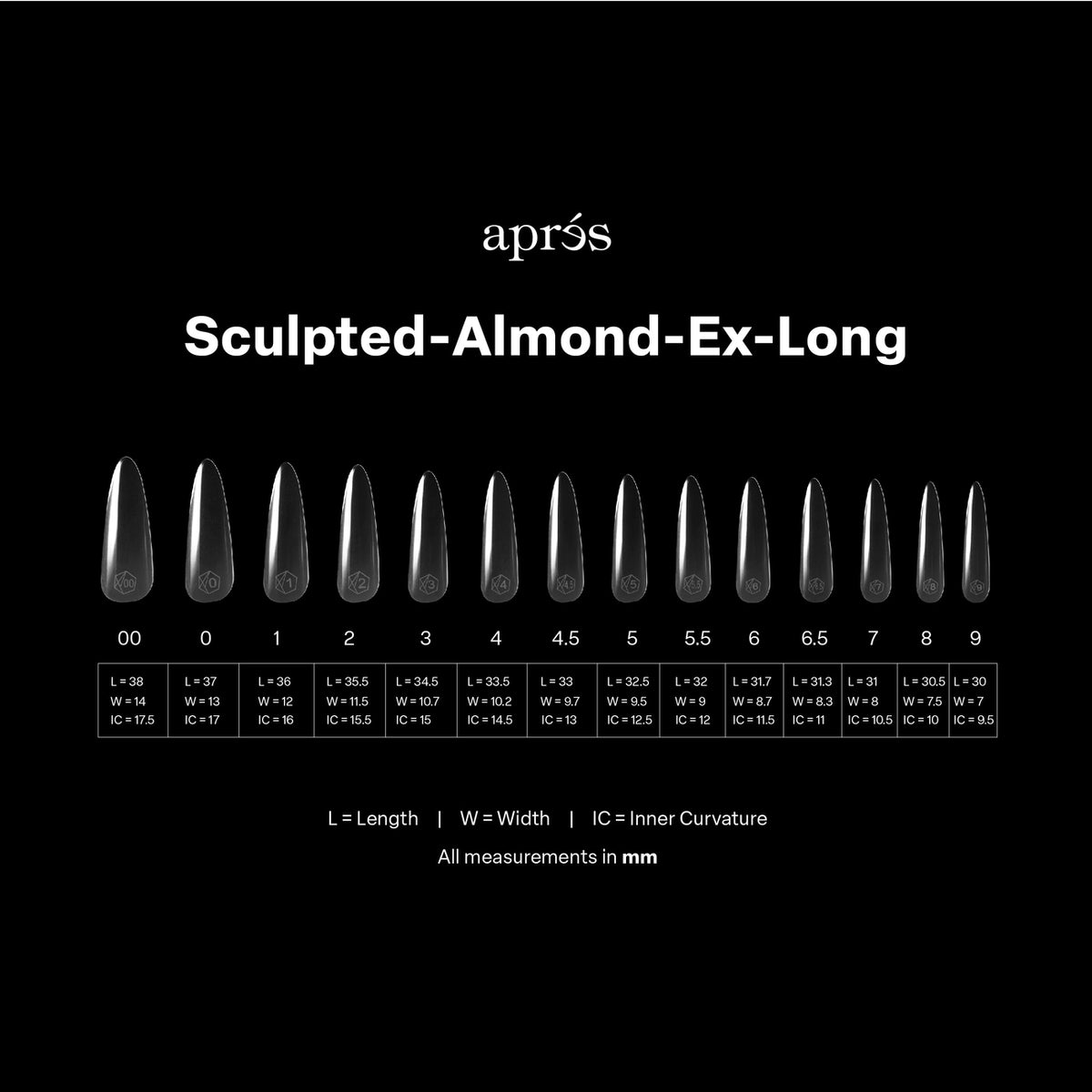 GEL-X® SCULPTED ALMOND BOX OF TIPS - PRO (600PCS)