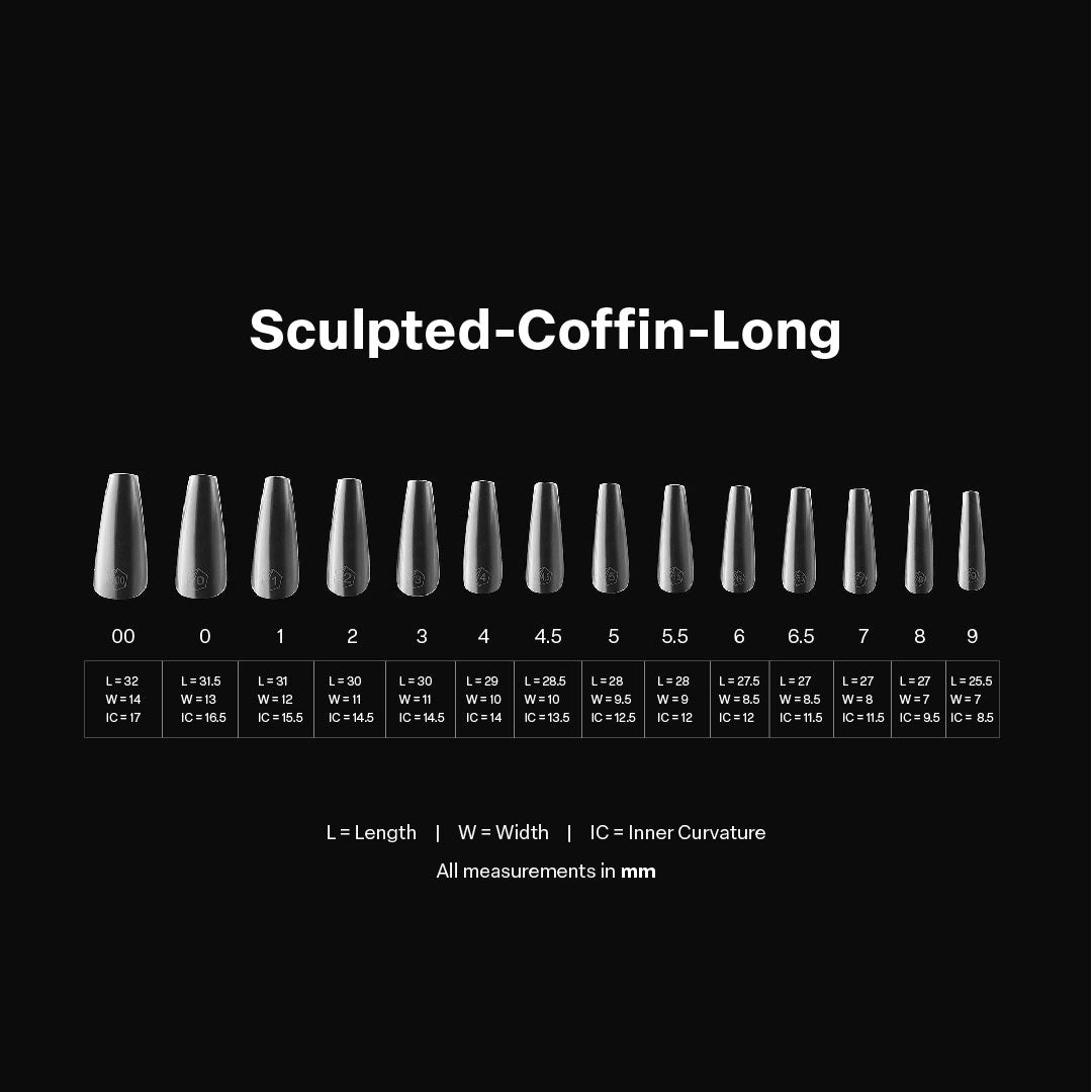 GEL-X® SCULPTED COFFIN BOX OF TIPS - PRO (600PCS)