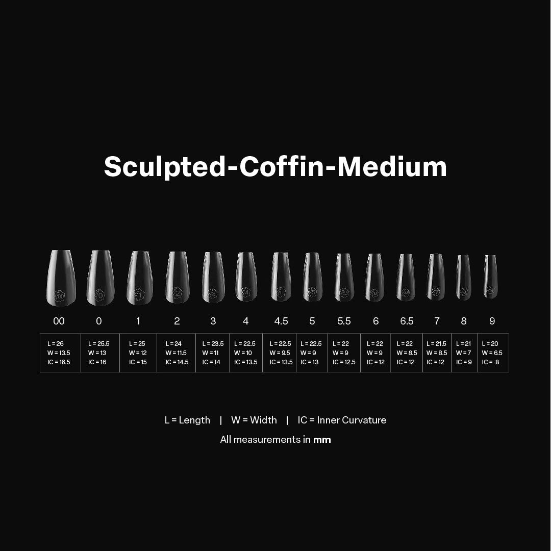GEL-X® SCULPTED COFFIN BOX OF TIPS - PRO (600PCS)