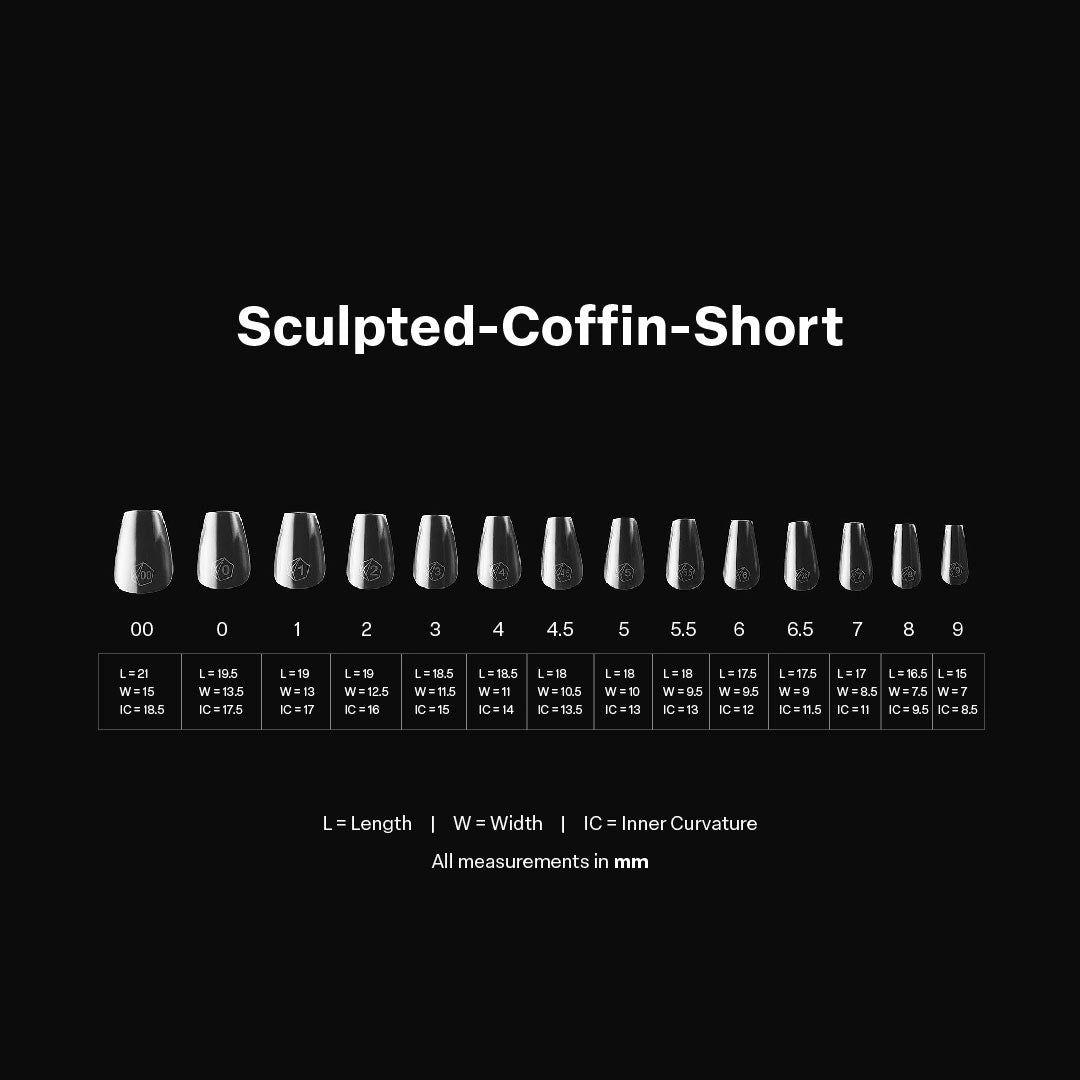 GEL-X® SCULPTED COFFIN BOX OF TIPS - PRO (600PCS)