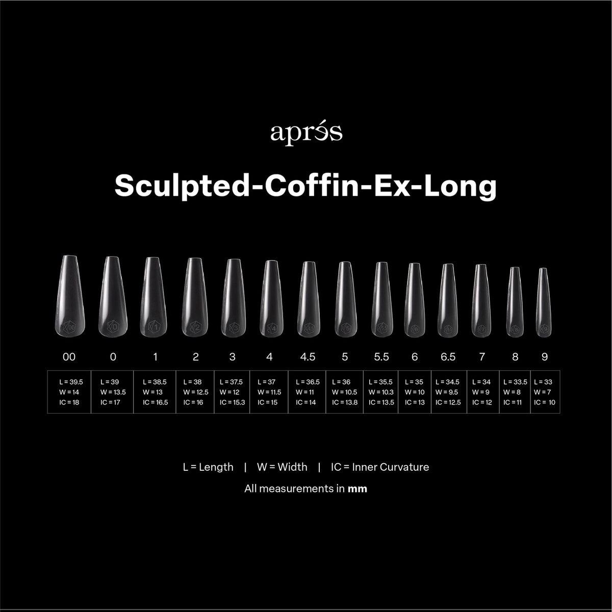 GEL-X® SCULPTED COFFIN BOX OF TIPS - PRO (600PCS)