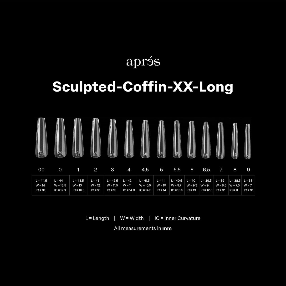 GEL-X® SCULPTED COFFIN BOX OF TIPS - PRO (600PCS)
